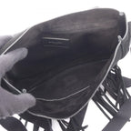 Saint Laurent Paris Shoulder Bag Fringe Black Suede — view 3