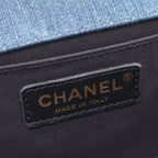 Chanel Shoulder Bag Patchwork Denim Blue Chain — view 4