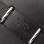 Hermes Shoulder Bag Herbag Zip Mini Ecru Black Canvas Leather — view 4