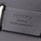 Hermes Shoulder Bag Herbag Zip Mini Black Blue New Canvas Leather Zip PM — view 4