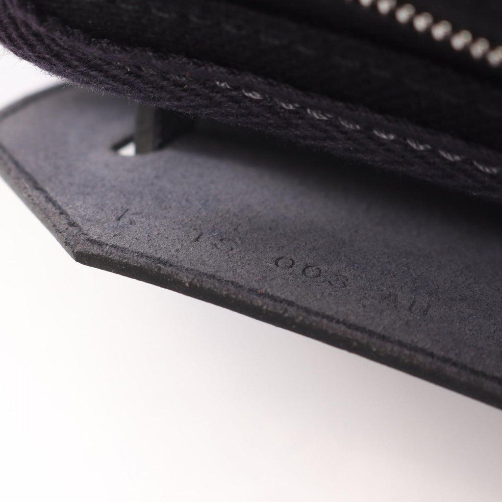 Hermes Shoulder Bag Herbag Zip Mini Black Blue New Canvas Leather Zip PM — view 5
