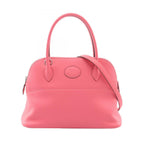 Hermes Handbag Bolide 27 2-Way Rose Azalea Leather Calf