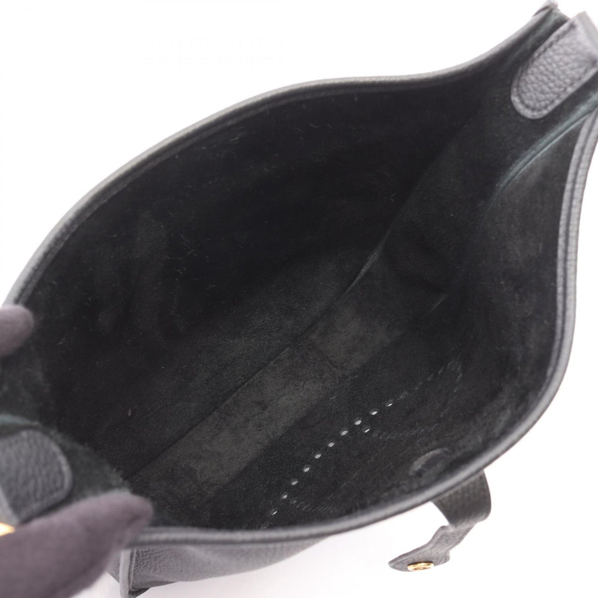 Hermes Shoulder Bag Evelyne 3 Trois PM Black Leather — view 3