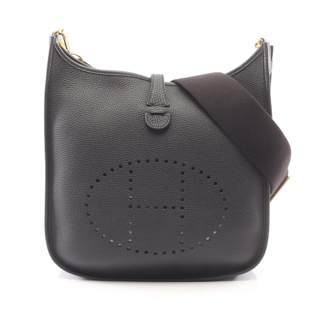Hermes Shoulder Bag Evelyne 3 Trois PM Black Leather
