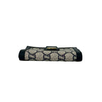 Gucci Vintage Plus Logo Leather Clasp Bifold Wallet Navy — view 6