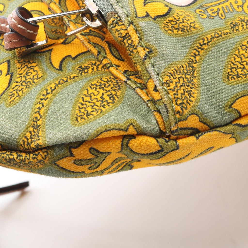Loewe Waist Bag Paula's Ibiza Anagram Green Yellow Canvas — view 5