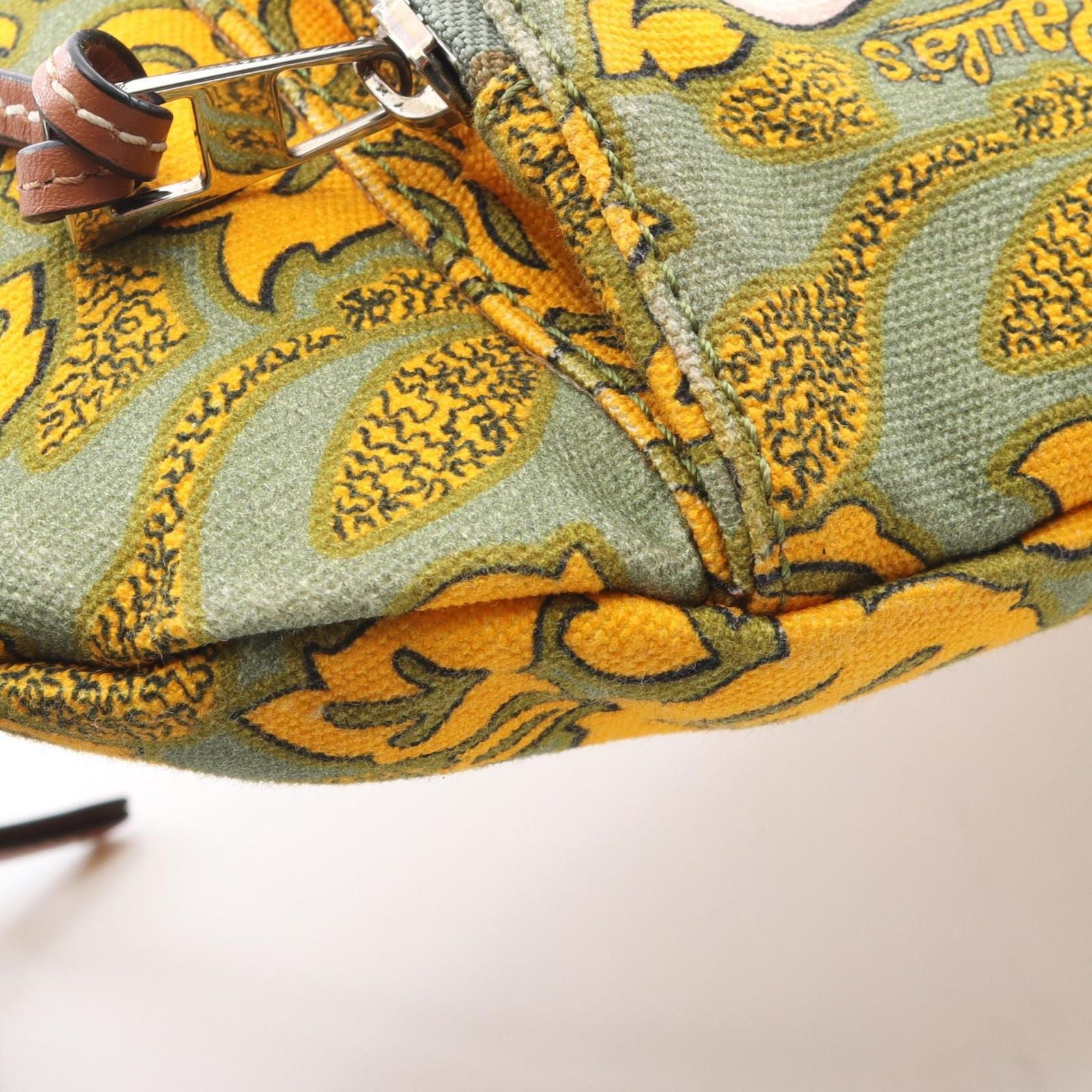 Loewe Waist Bag Paula's Ibiza Anagram Green Yellow Canvas — view 5