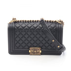 Chanel Shoulder Bag Black Lambskin Chain