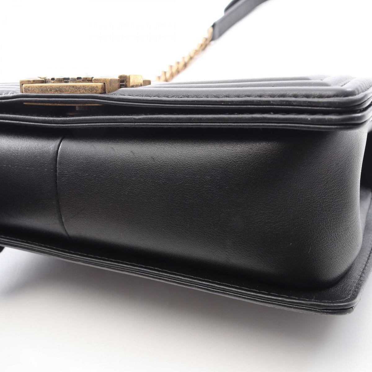 Chanel Shoulder Bag Black Lambskin Chain — view 8