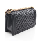 Chanel Shoulder Bag Black Lambskin Chain — view 2