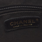 Chanel Shoulder Bag Quilted Black Caviar Leather CC Logo Chain — view 4