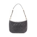 Chanel Shoulder Bag Quilted Black Caviar Leather CC Logo Chain