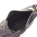 Chanel Shoulder Bag Quilted Black Caviar Leather CC Logo Chain — view 3