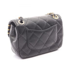 Chanel Shoulder Bag Quilted Black Lambskin Mini Clip Coco Chain — view 2