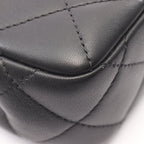 Chanel Shoulder Bag Quilted Black Lambskin Mini Clip Coco Chain — view 6