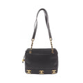 Chanel Tote Triple CC Logo Black Caviar Leather Coco