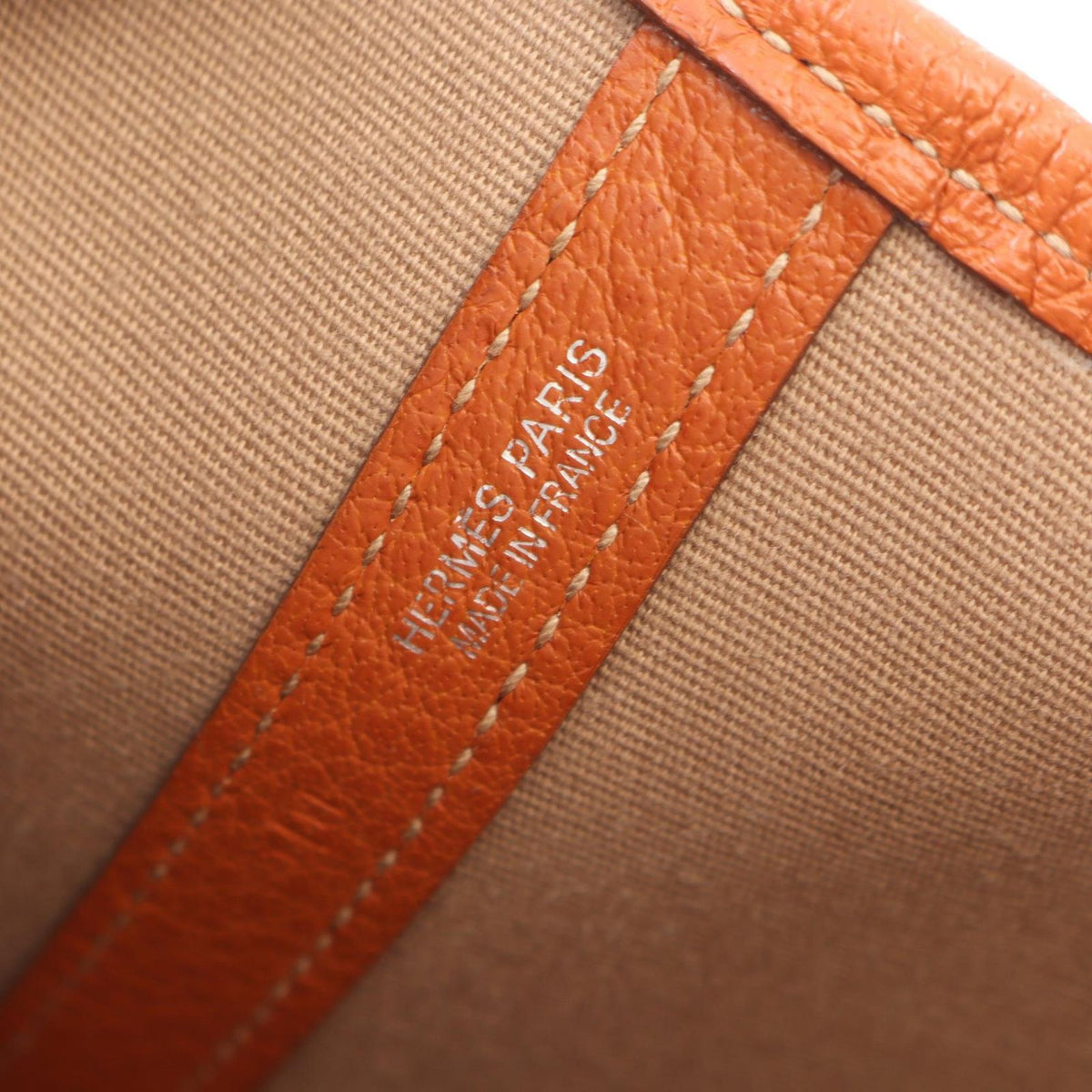 Hermes Tote Garden Party PM Potiron Leather Canvas — view 4