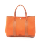 Hermes Tote Garden Party PM Potiron Leather Canvas