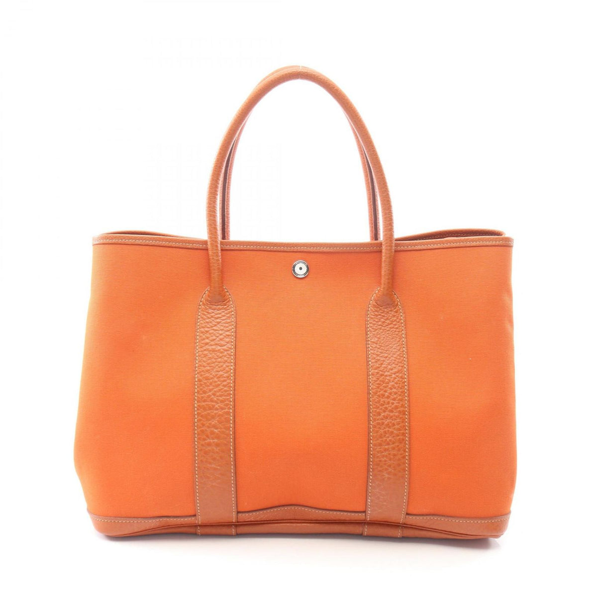 Hermes Tote Garden Party PM Potiron Leather Canvas