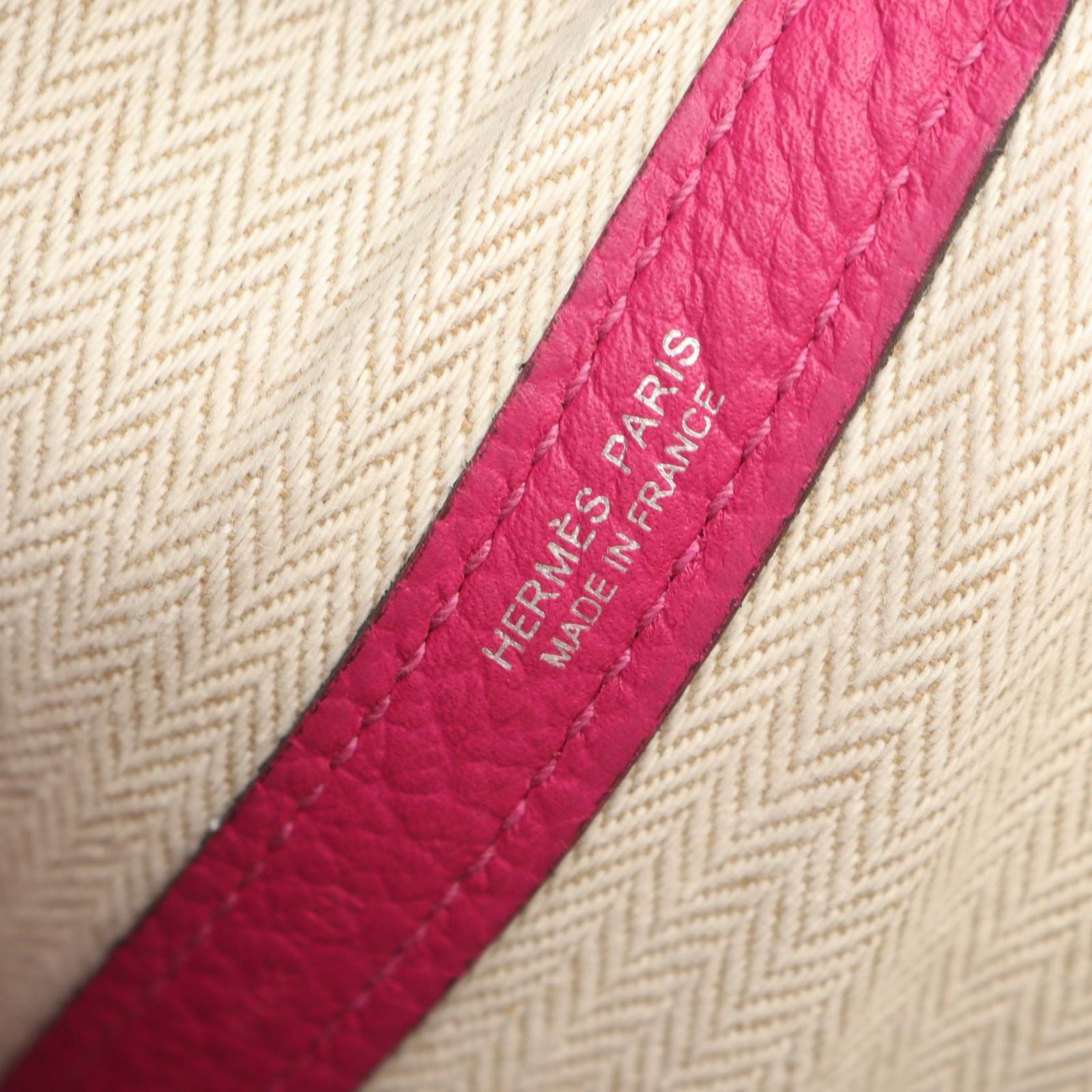 Hermes Tote Garden Party PM Rose Purple Leather — view 4