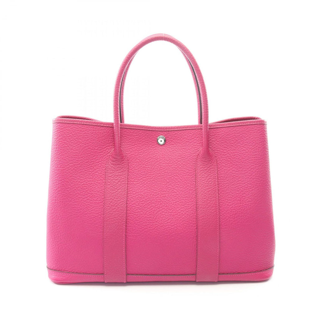 Hermes Tote Garden Party PM Rose Purple Leather