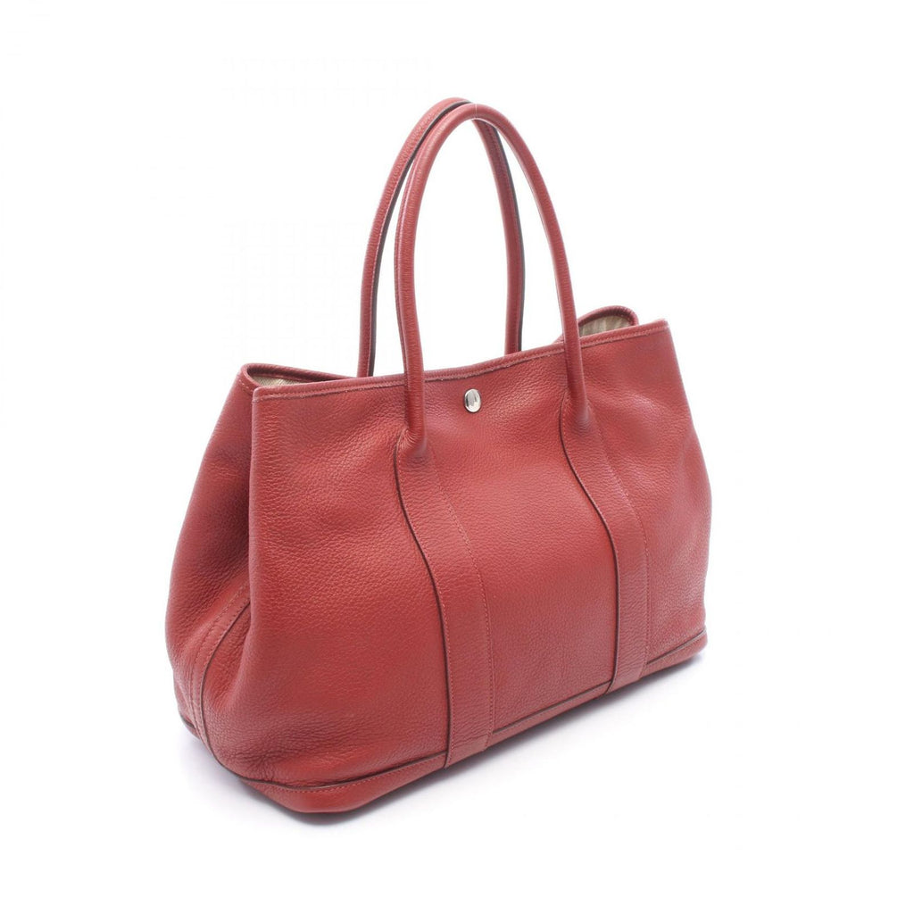 Hermes Tote Garden Party PM Rouge Garance Leather — view 2