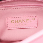Chanel Shoulder Bag Mini Quilted Black Pink Beige Lambskin Platinum — view 4