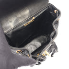 Chanel Backpack Quilted Black Lambskin Double Turnlock Chain — view 3