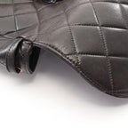 Chanel Backpack Quilted Black Lambskin Double Turnlock Chain — view 9