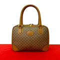 Gucci Vintage Micro GG Leather Mini Boston Bag Brown Camel