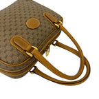 Gucci Vintage Micro GG Leather Mini Boston Bag Brown Camel — view 4