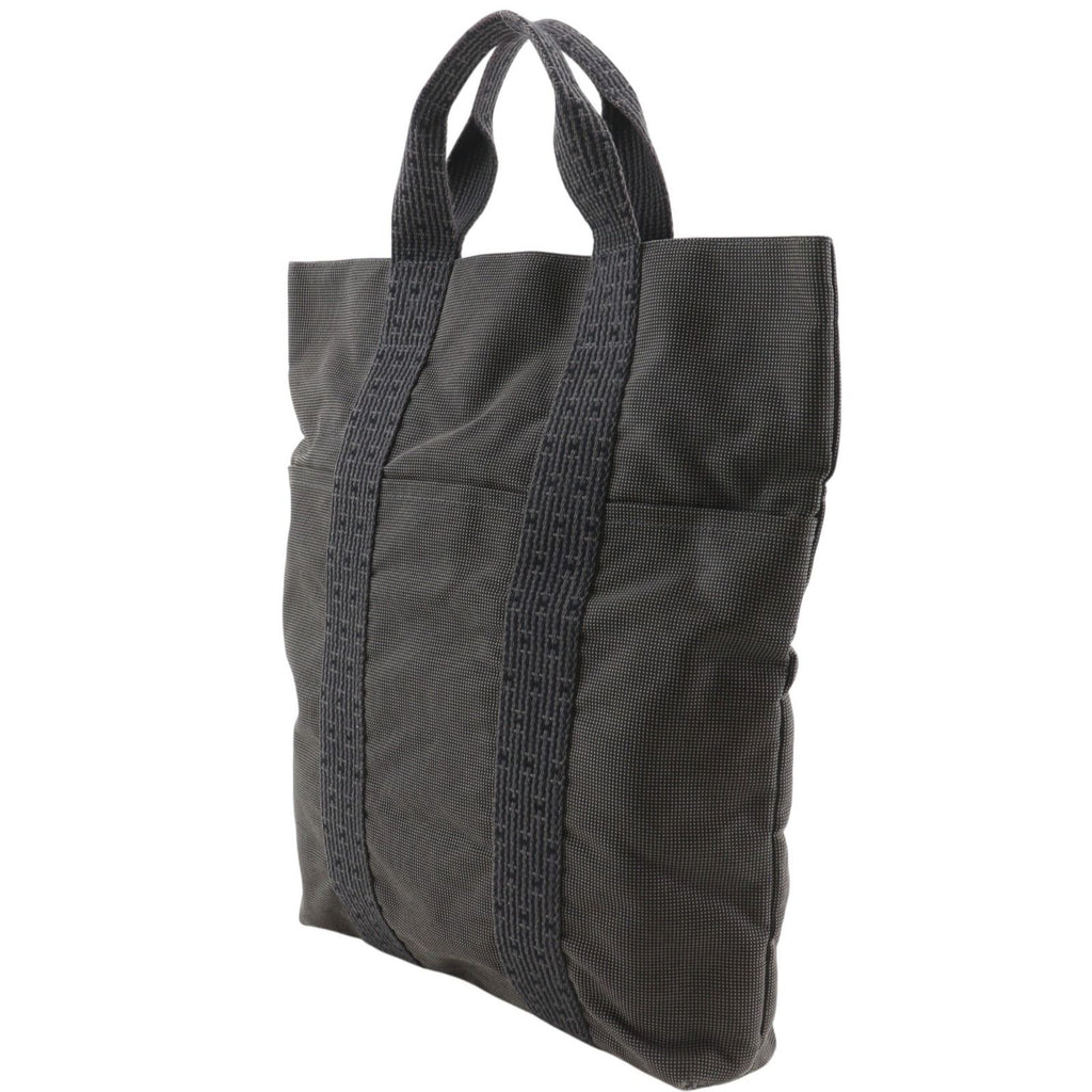 Hermes Her Line Cabas Tote Canvas Gray Handbag — view 2