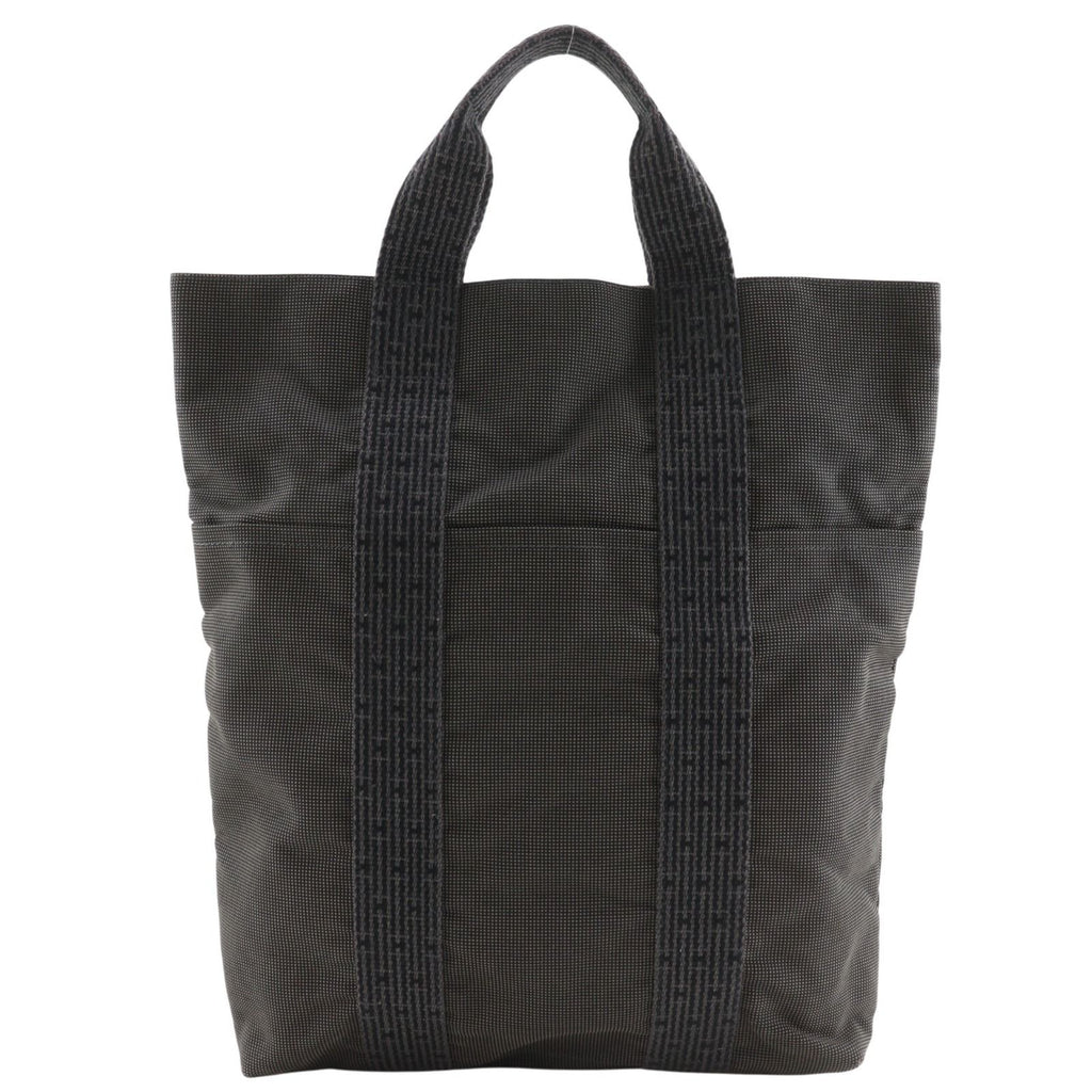 Hermes Her Line Cabas Tote Canvas Gray Handbag