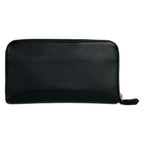 Prada Wallet Black Zip Around Leather — view 2