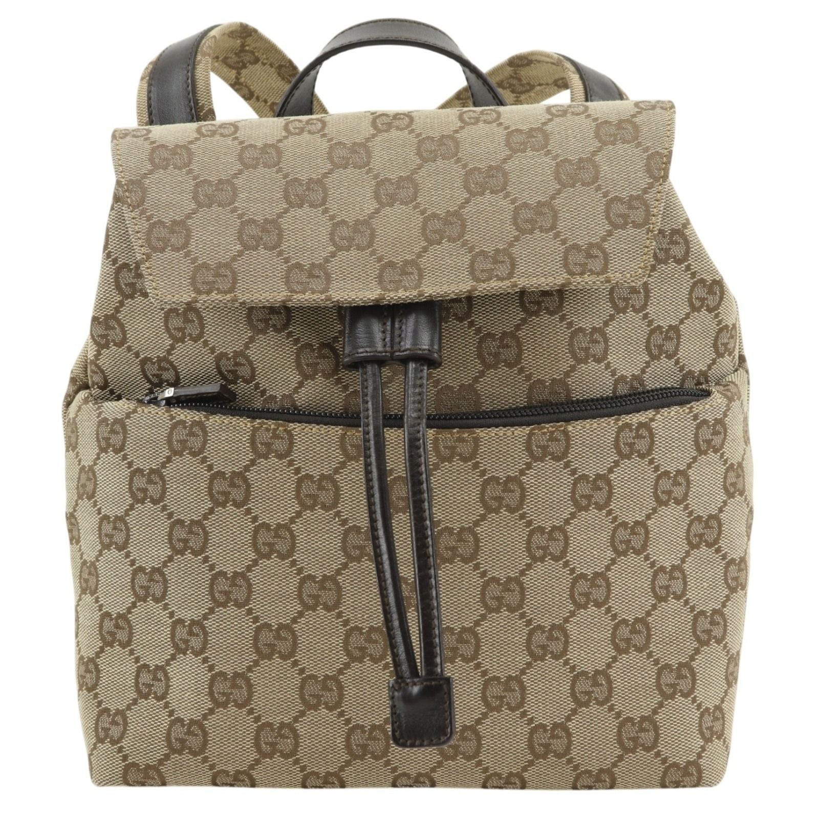 Gucci GG Canvas Brown Backpack