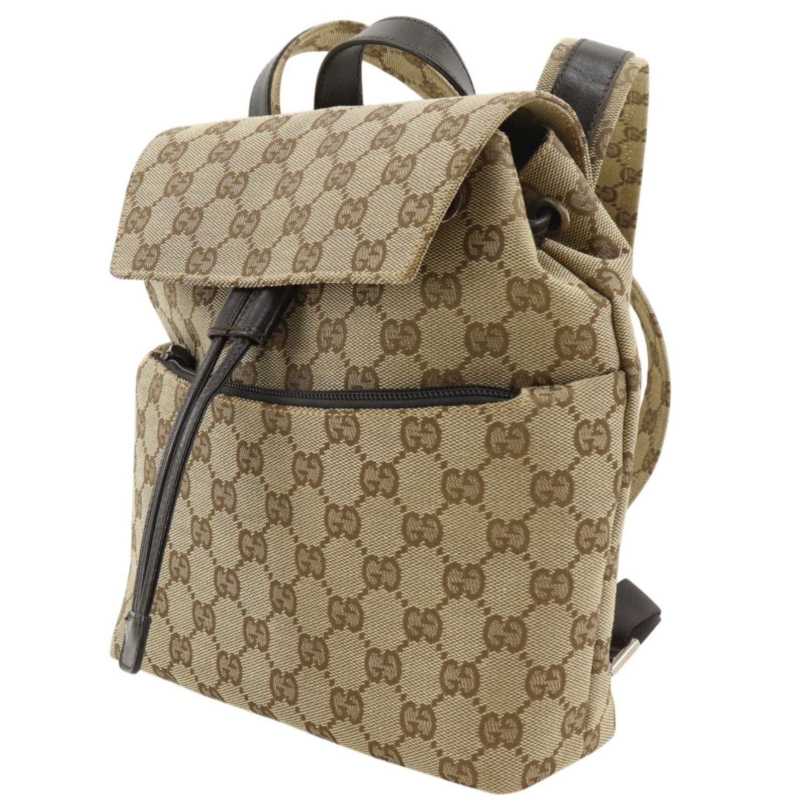 Gucci GG Canvas Brown Backpack — view 2