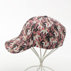 Chanel Silk CC Logo Flower Baseball Hat Cap Pink Beige Multicolor — view 3