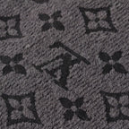 Louis Vuitton Monogram Wool Echarpe Classic Scarf Gray Black — view 4