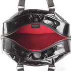 Chanel Choco Bar CC Logo Patent Handbag Black — view 6