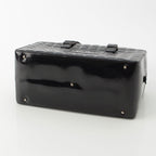 Chanel Choco Bar CC Logo Patent Handbag Black — view 5