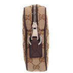 Gucci Small Cross Belt Bag Second GG Canvas Beige Dark Brown — view 6