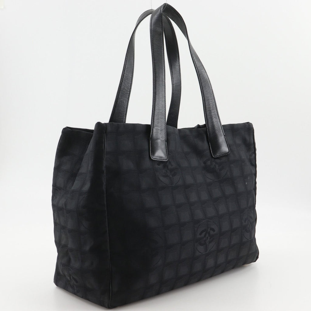 Chanel New Travel Line Tote MM Nylon Canvas Black — view 3