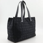 Chanel New Travel Line Tote MM Nylon Canvas Black — view 3