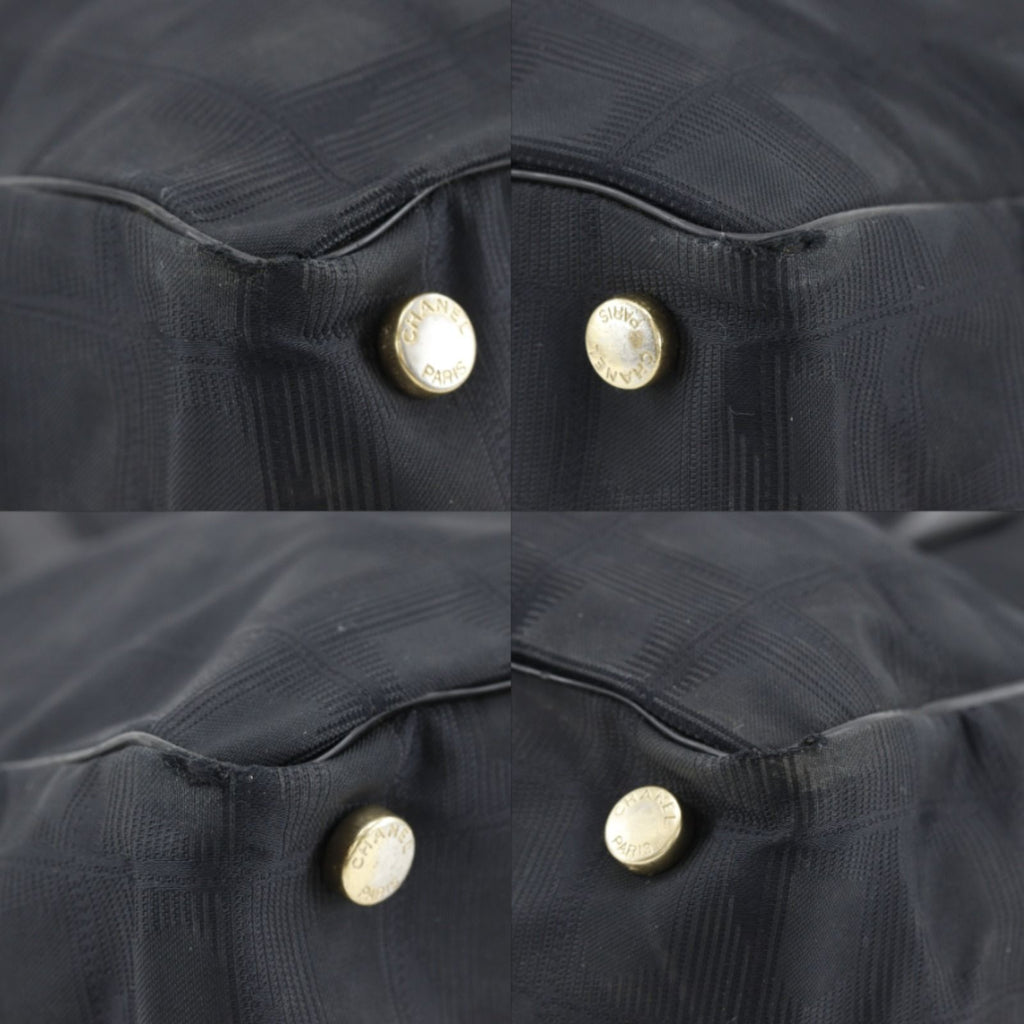 Chanel New Travel Line Tote MM Nylon Canvas Black — view 4