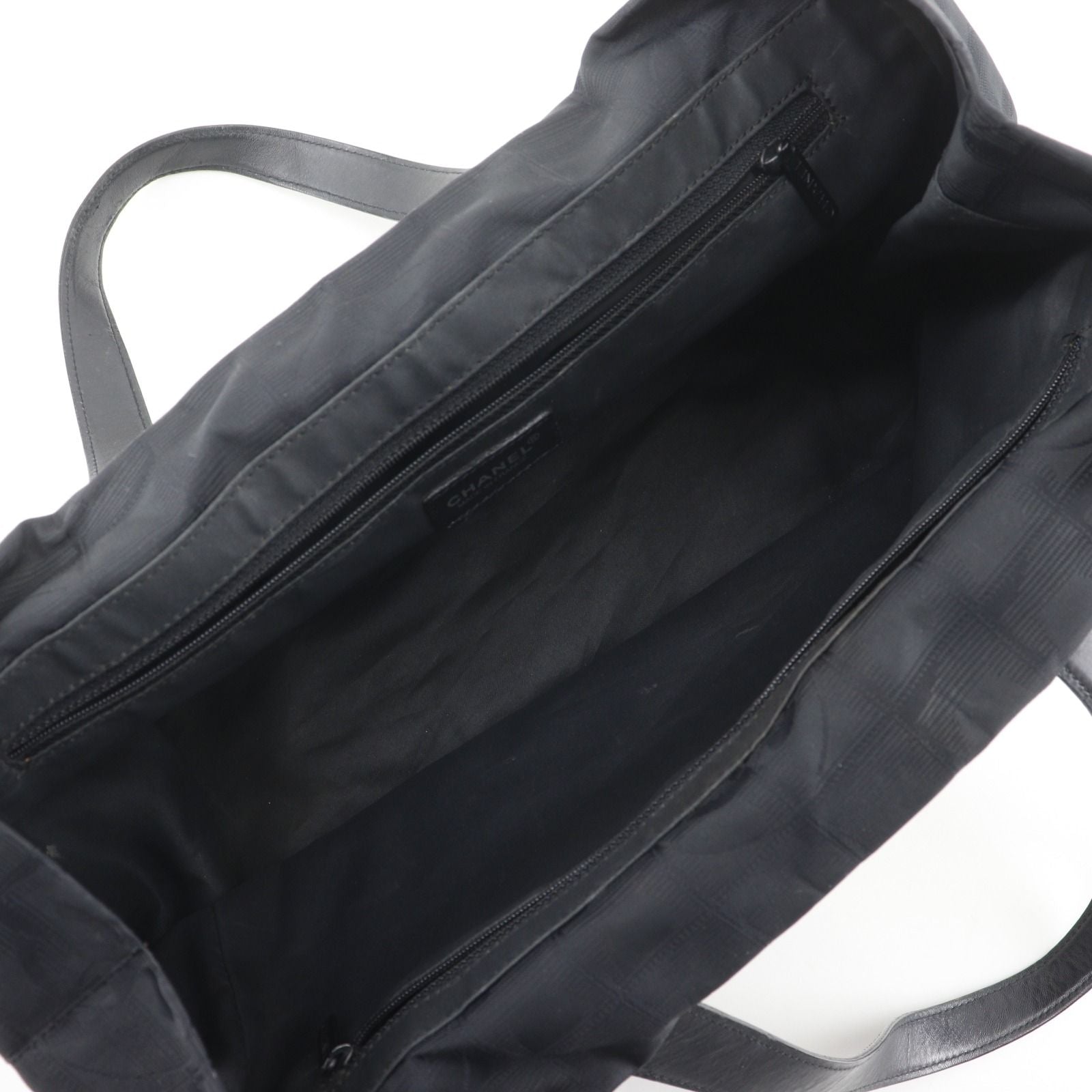 Chanel New Travel Line Tote MM Nylon Canvas Black — view 6