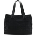 Chanel New Travel Line Tote MM Nylon Canvas Black