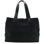 Chanel New Travel Line Tote MM Nylon Canvas Black