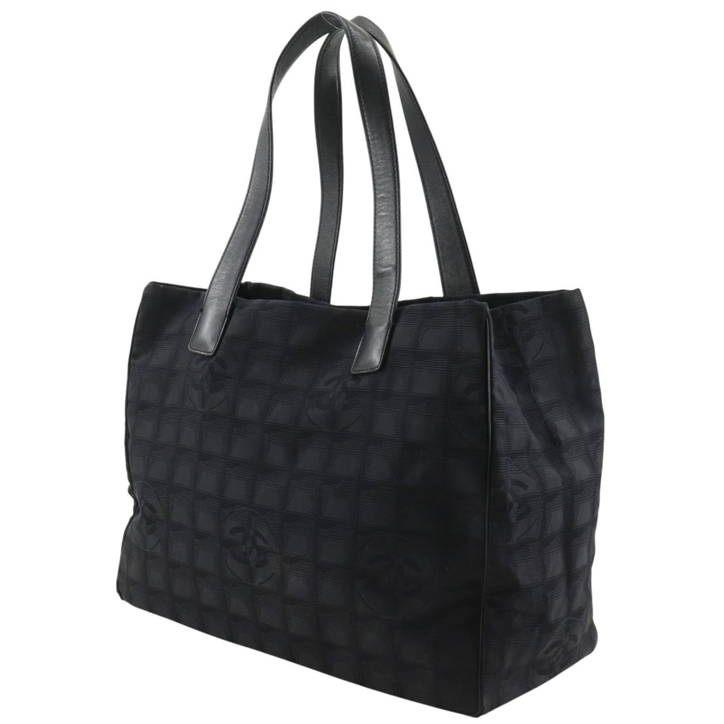 Chanel New Travel Line Tote MM Nylon Canvas Black — view 2