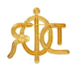 Dior Emblem Logo Vintage Brooch Metal Gold — view 9