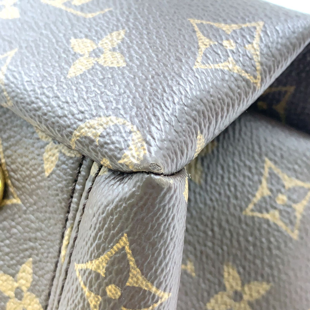 Louis Vuitton Monogram Pallas 2-Way Shoulder Leather Brown Handbag Gold — view 9